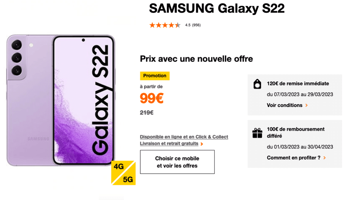 Samsung Galaxy S22 с апельсином