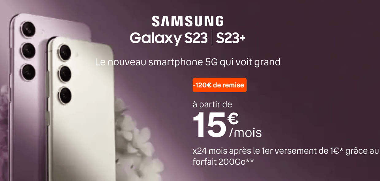 Samsung Galaxy S23 pas cher Bouygues
