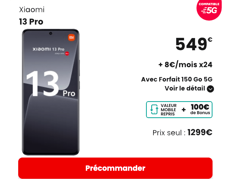 Xiaomi 13 Pro en promotion