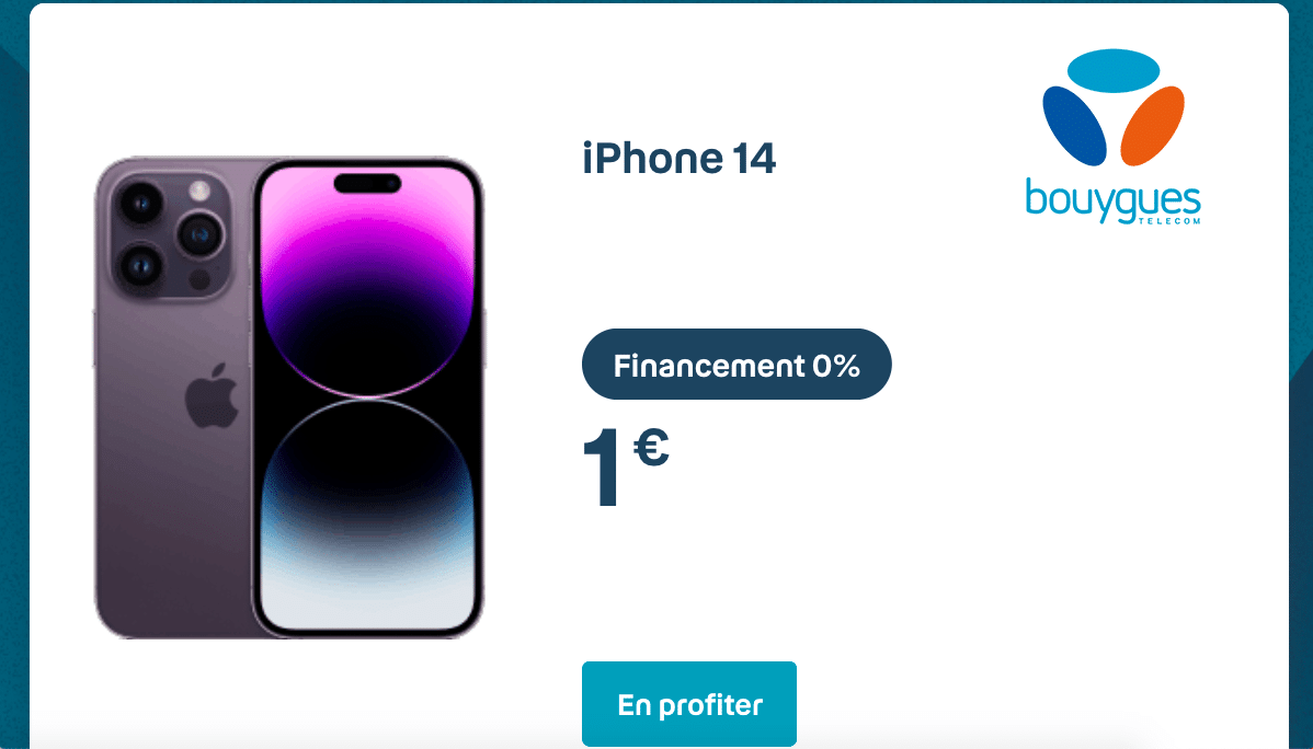 iPhone 14 pas cher Bouygues Telecom