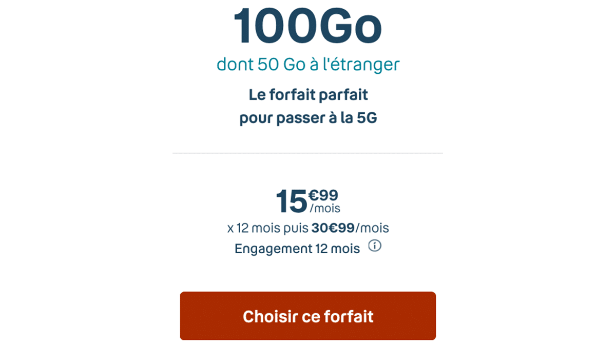 Forfait mobile 100 Go de Bouygues Telecom