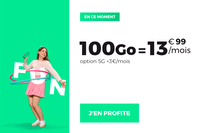 Le forfait 100 Go de RED by SFR est actuellement en promos
