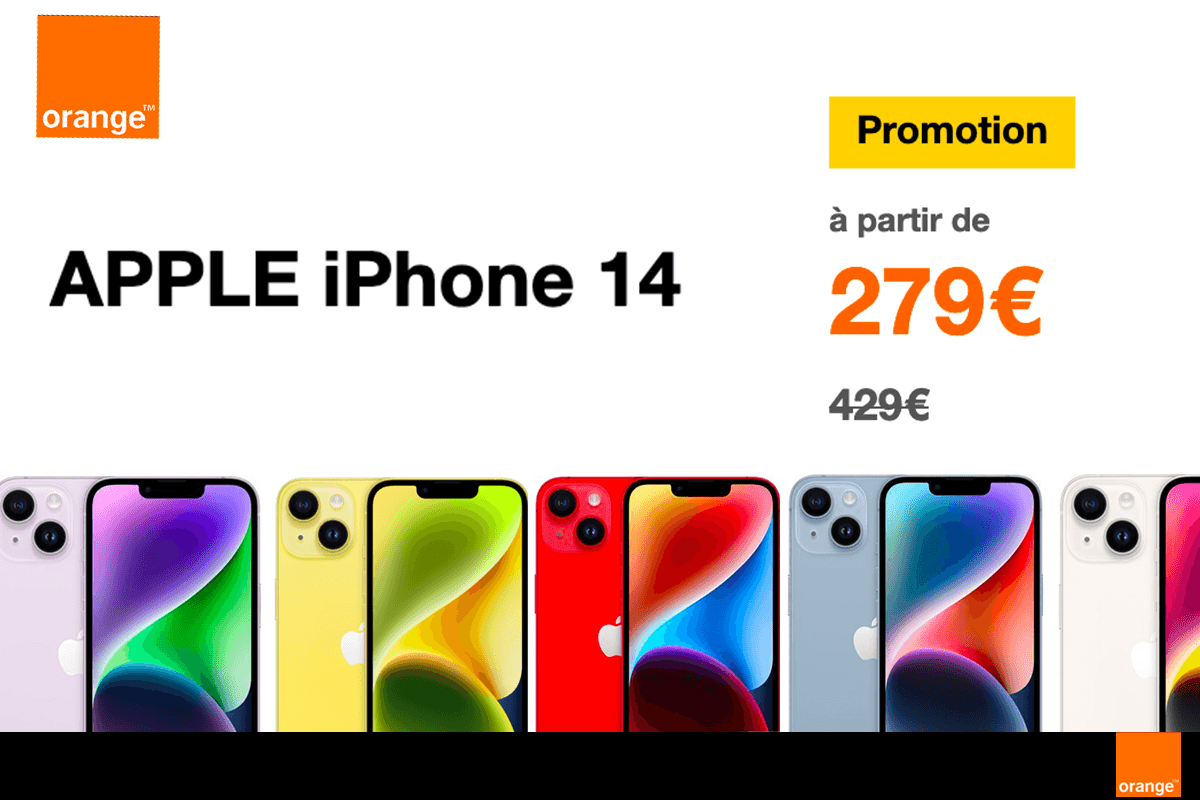 iPhone 14 promotion Orange