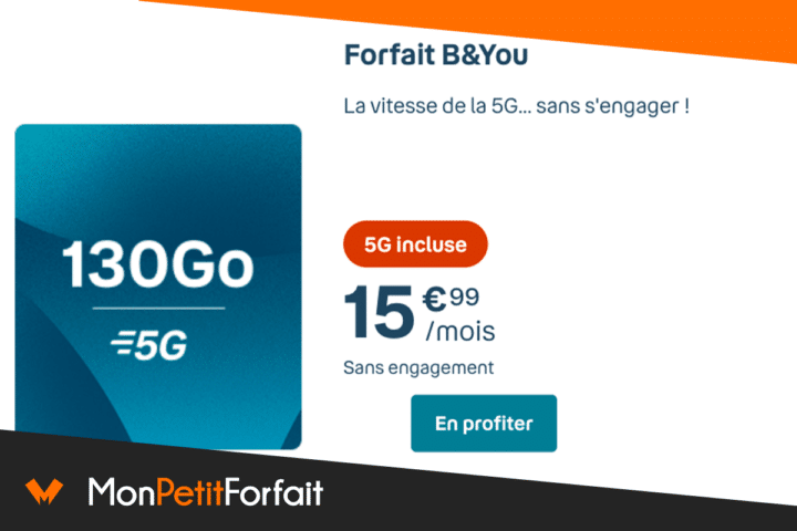B&You forfaits pas chers 3 offres