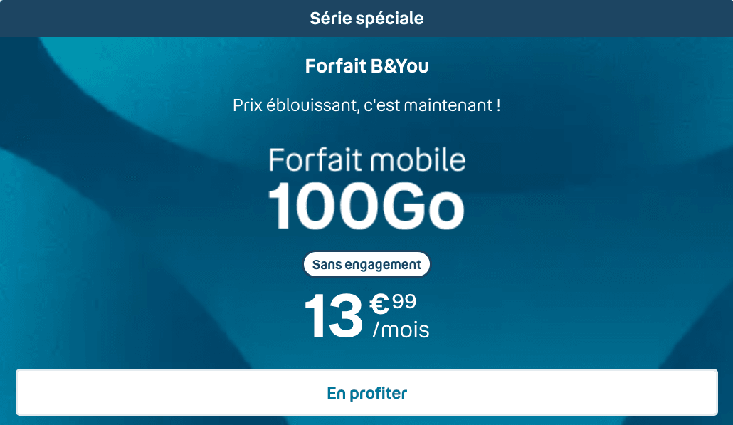 Offre mobile 100 Go en promotion chez Bouygues
