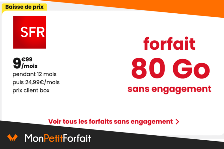SFR forfait mobile 4G+ 80 Go