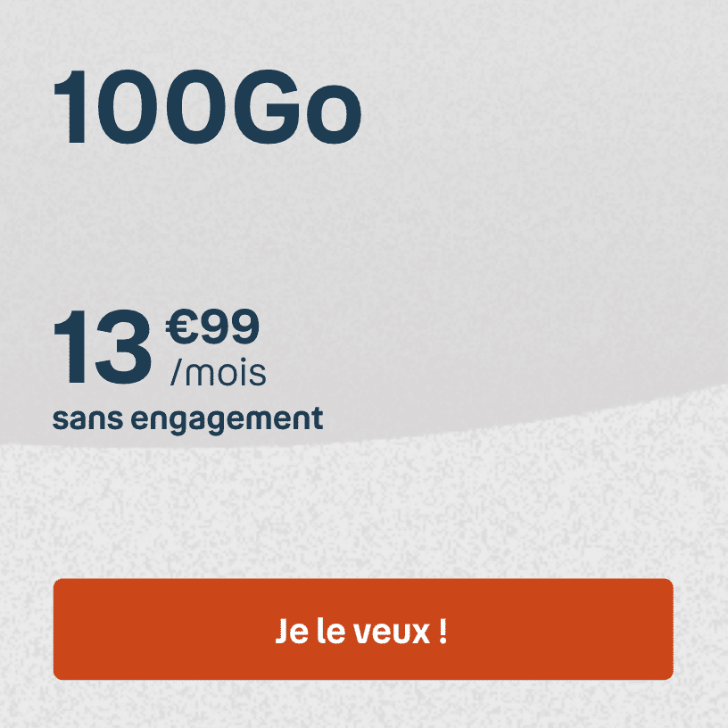 Forfait mobile B&You 100 Go
