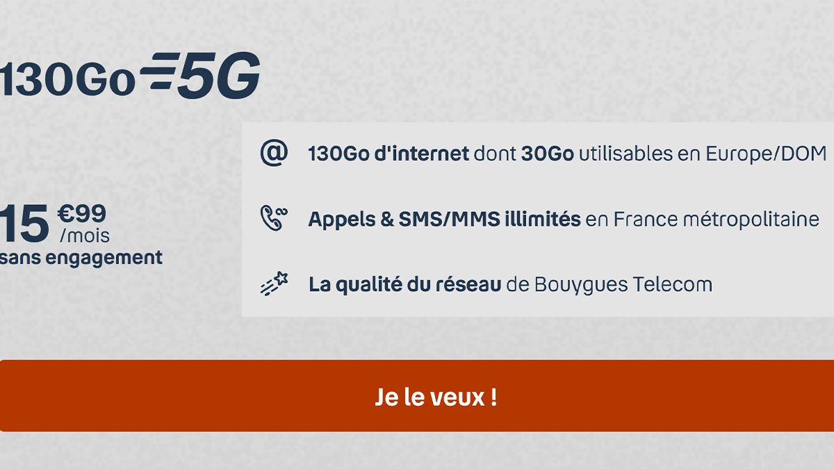 Forfait 5G B&You