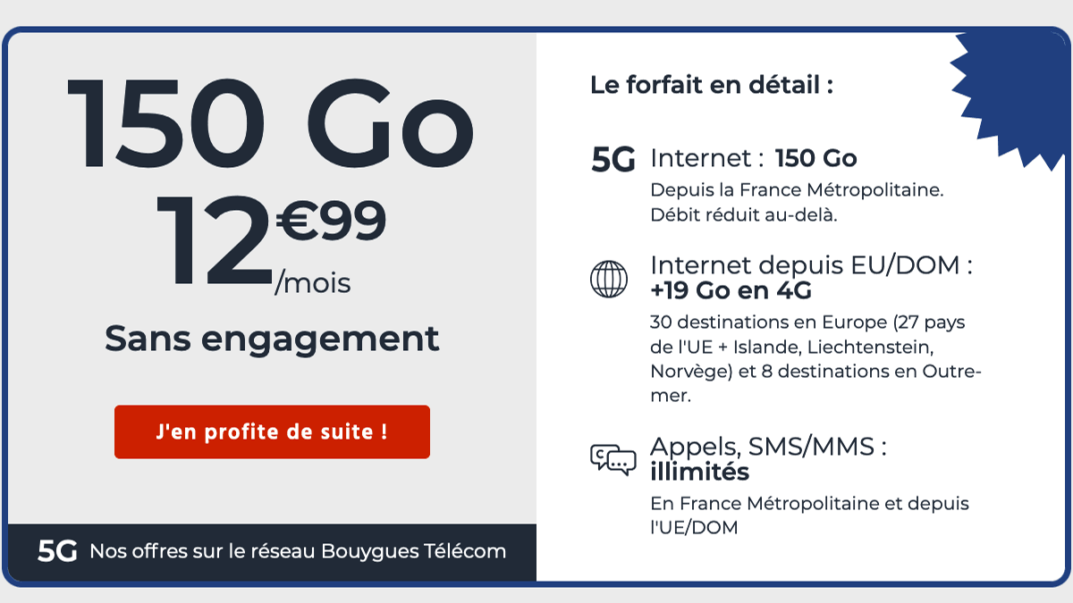 Forfait 5G Cdiscount Mobile