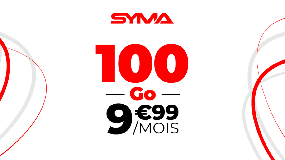 Forfait 100 Go Syma option 5G à 3€
