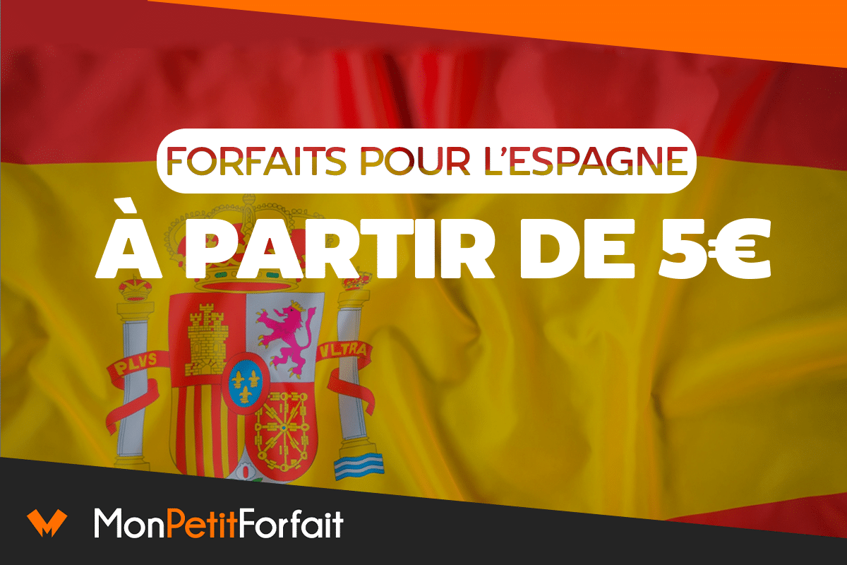 3 forfaits mobiles pour l'Espagne dès 5€ économies en vacances