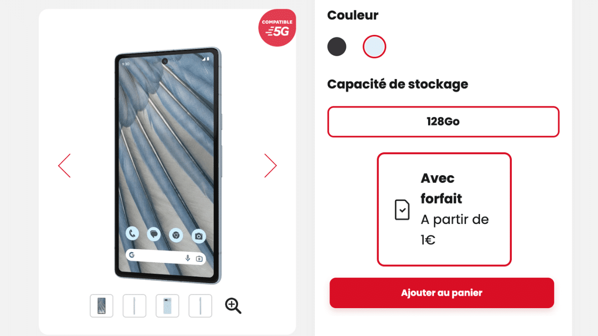 Google Pixel 7a : nouveau smartphone en promo chez SFR dès 1€