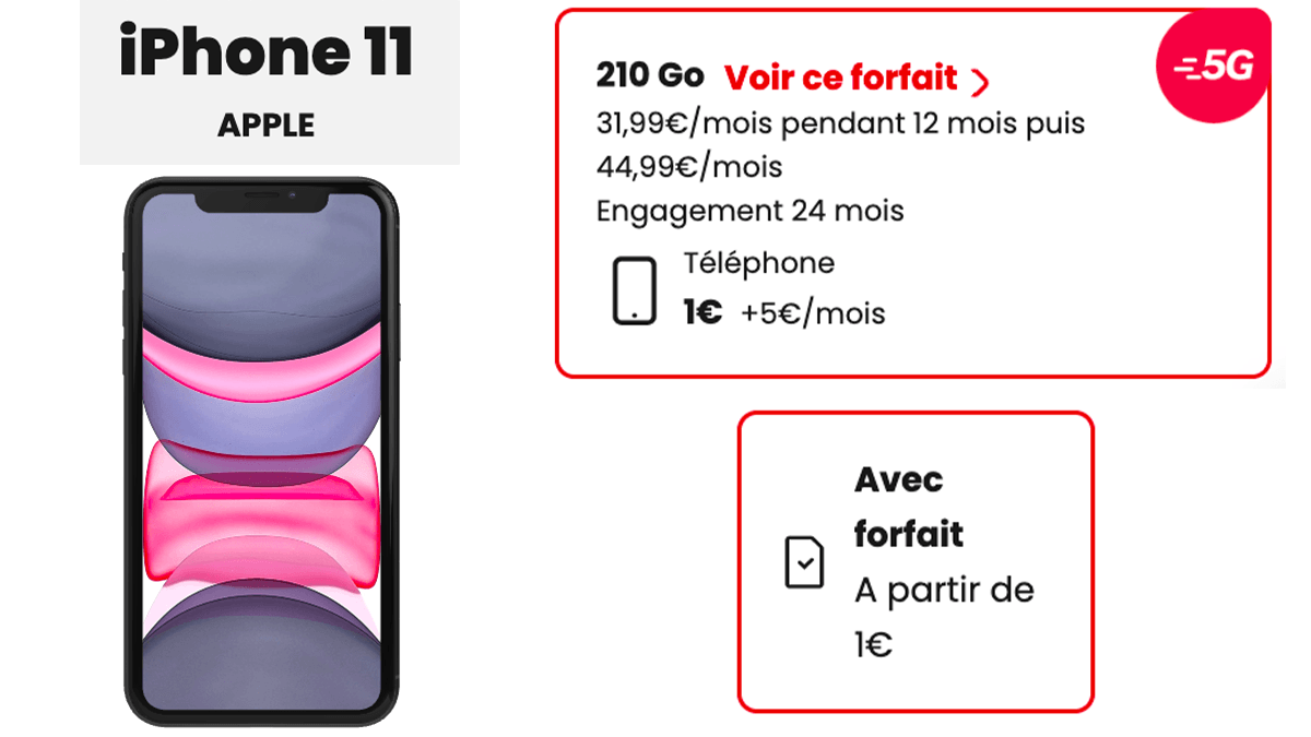 SFR iPhone 11 pas cher