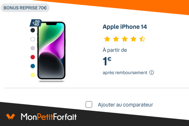 Promo Bouygues iPhone 14 à 1€