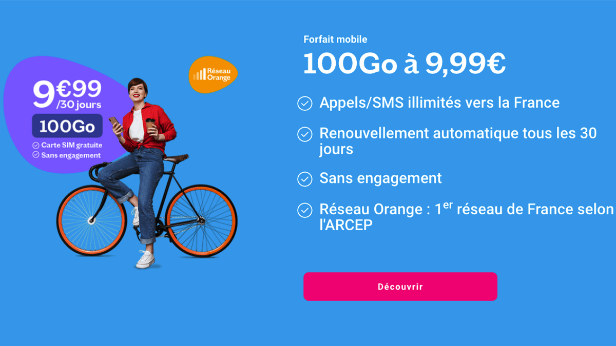 Forfait mobile 100 Go Lebara