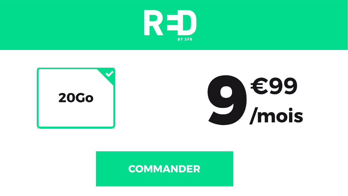 RED by SFR forfait en promo 20 Go