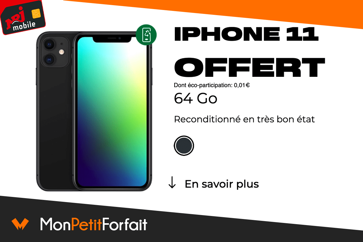 Forfait en promo et iPhone offert NRJ Mobile