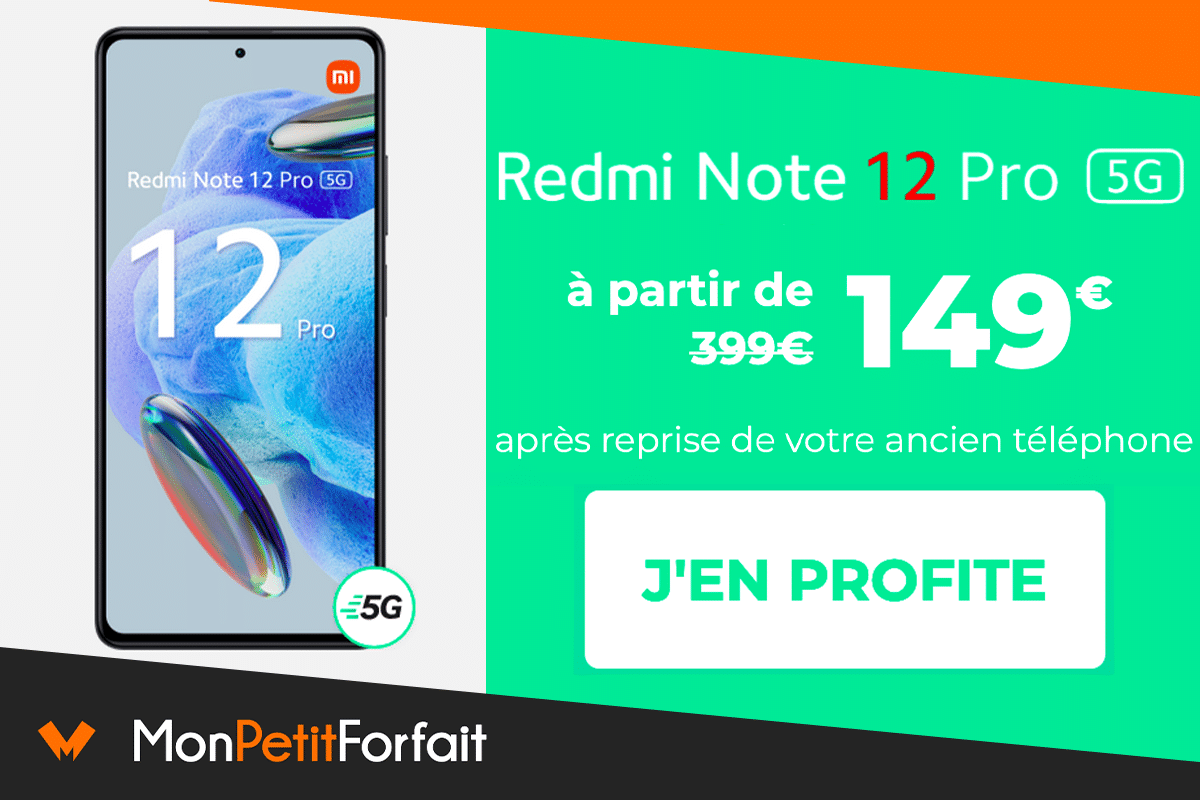 Craquez pour le Xiaomi Redmi Note 12 5G à partir de 1€ avec un forfait 5G  chez SFR