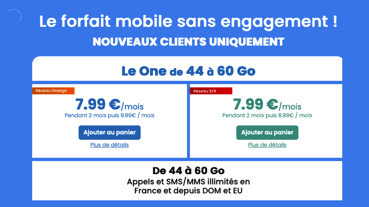 Forfait mobile YouPrice Le One