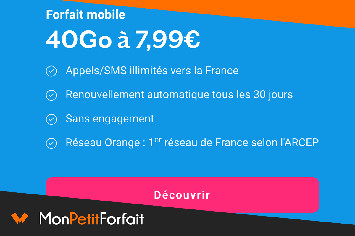Un forfait mobile sur le réseau d