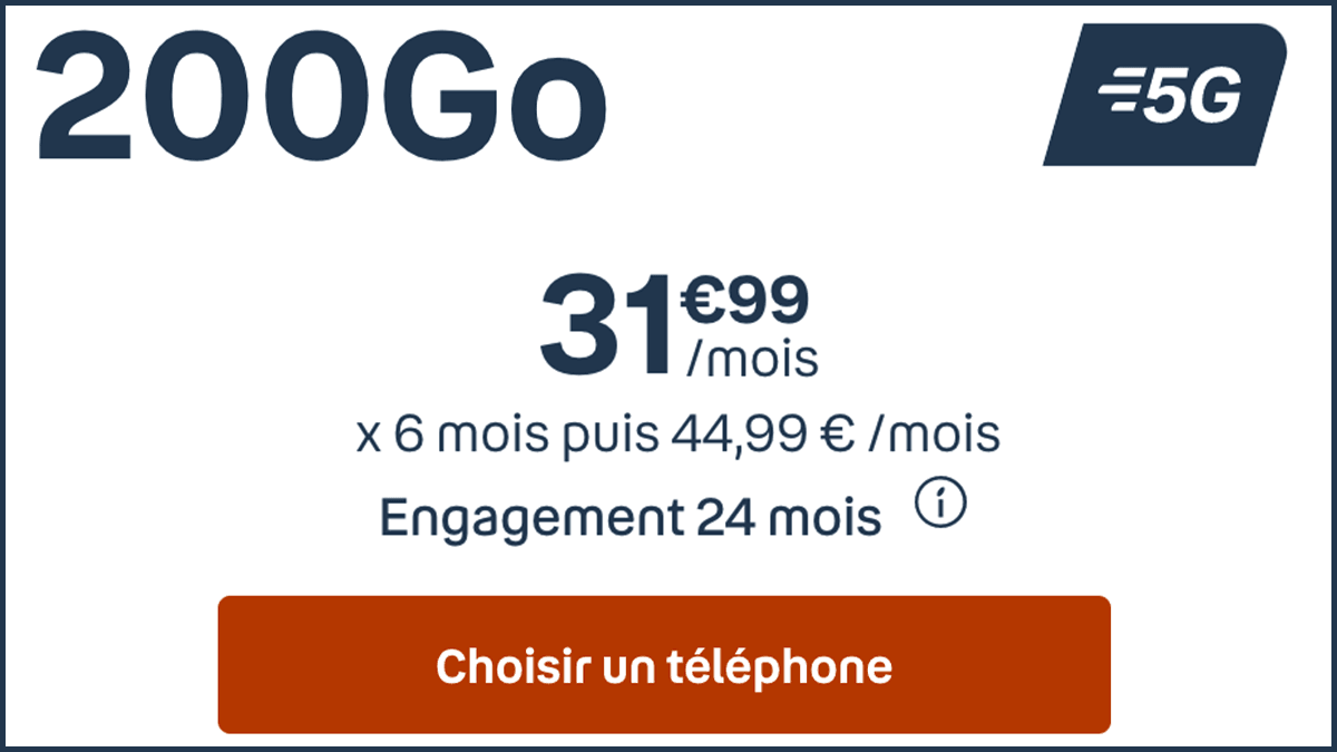 Forfait mobile 200 Go Bouygues