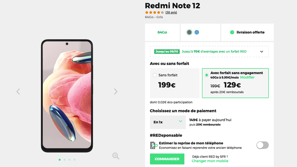 Redmi Note 12 RED by SFR
