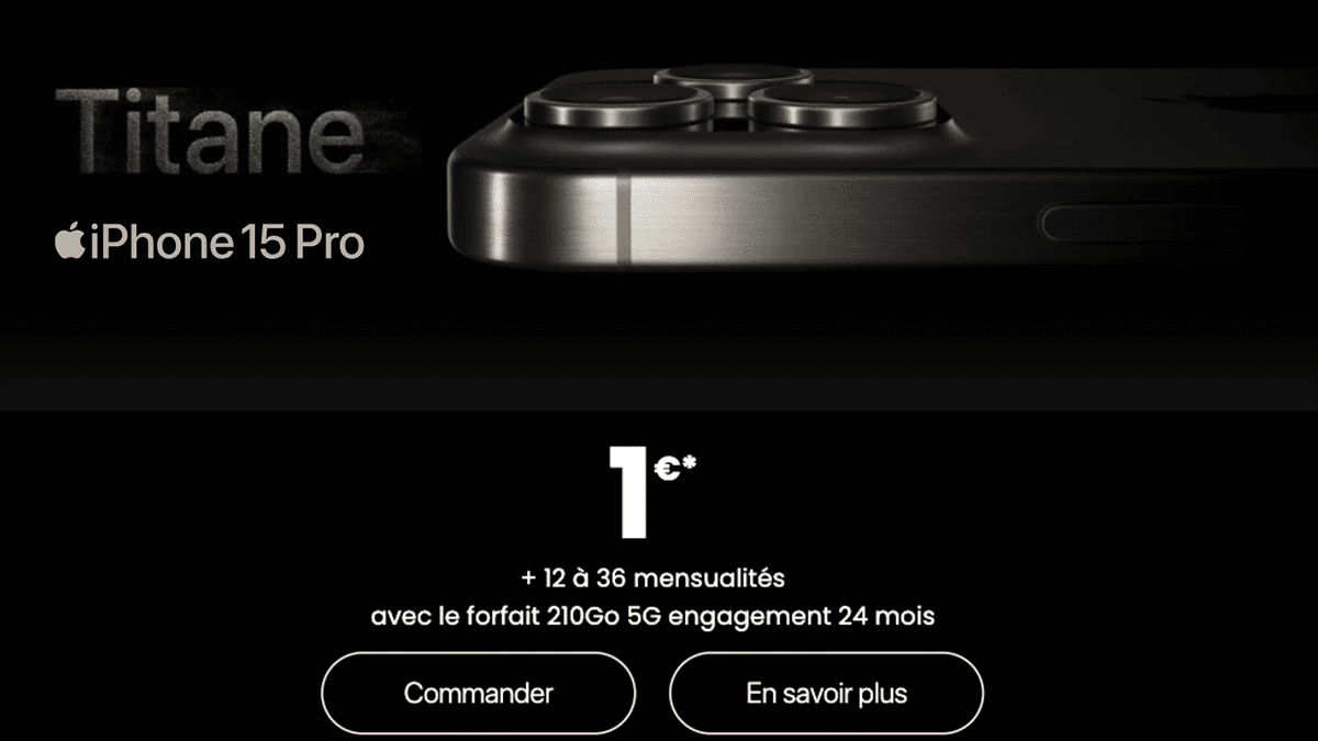 iPhone 15 Pro forfait 5G SFR