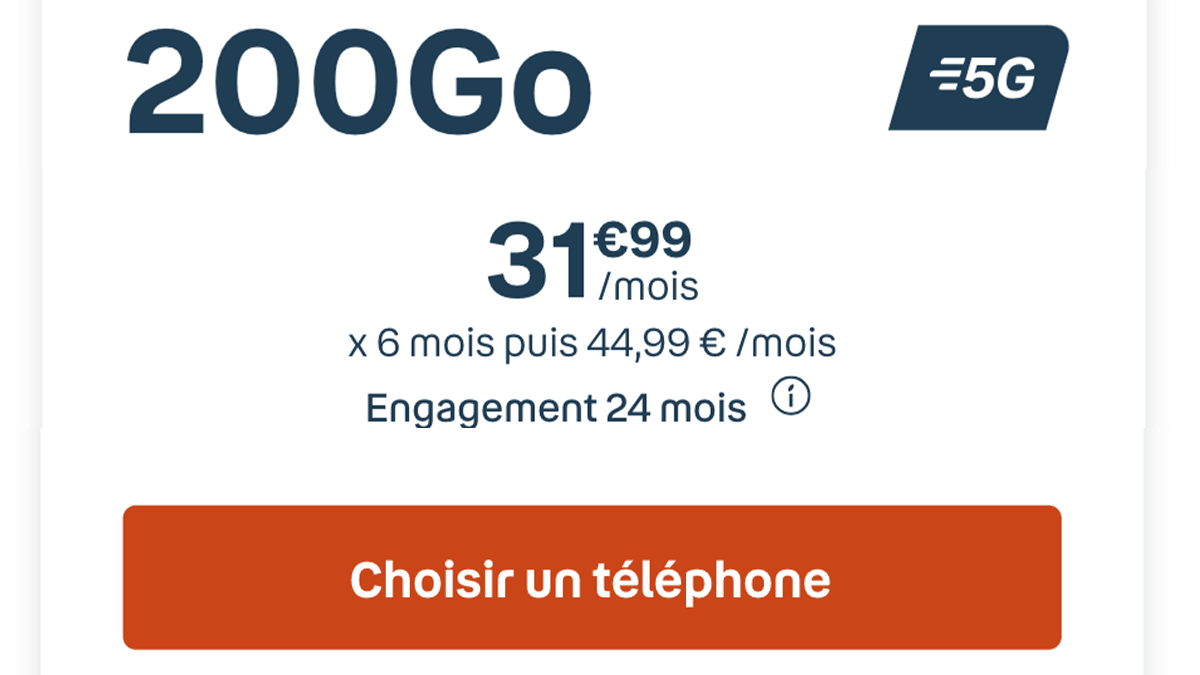 Bouygues forfait mobile 200 Go avec Galaxy Z Flip5
