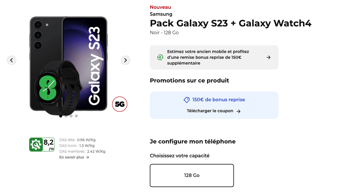 Samsung Galaxy S23 pas cher