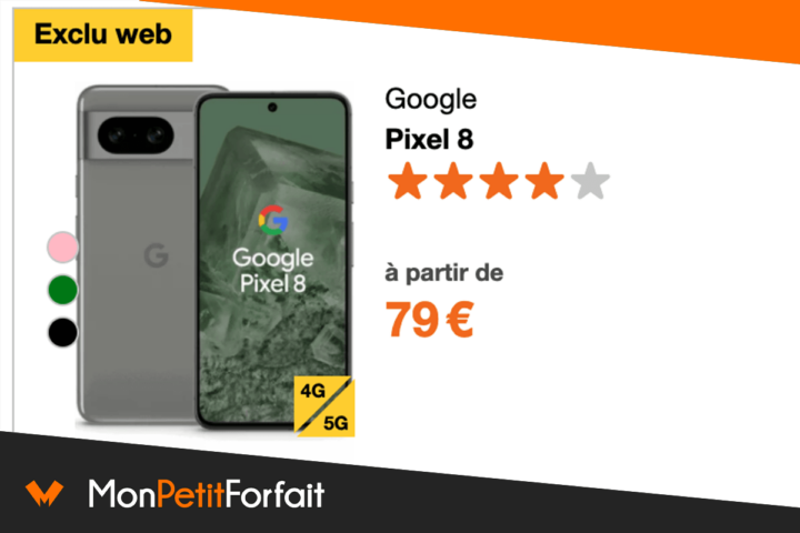 Pixel 8 Google et Orange