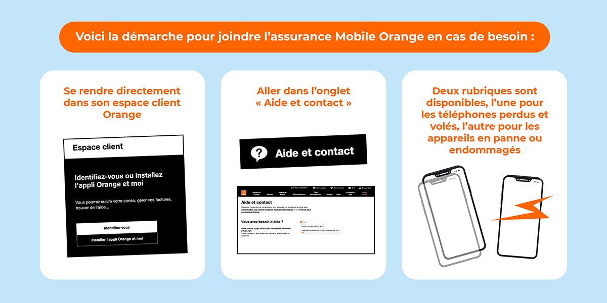 Assurance mobile d'Orange comment faire une déclaration