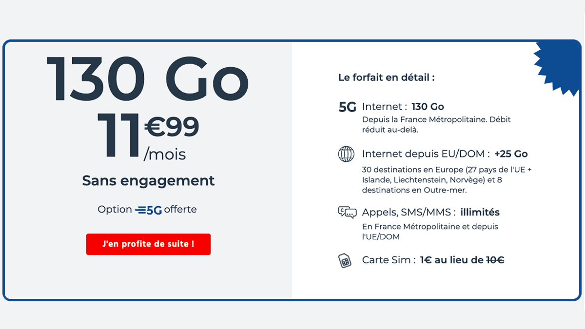 Cdiscount Mobile forfait 5G
