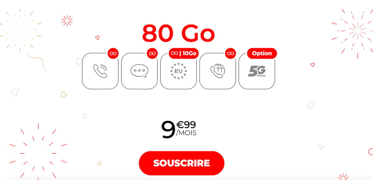 L'offre 80 Go de Syma Mobile à seulement 10€ par mois