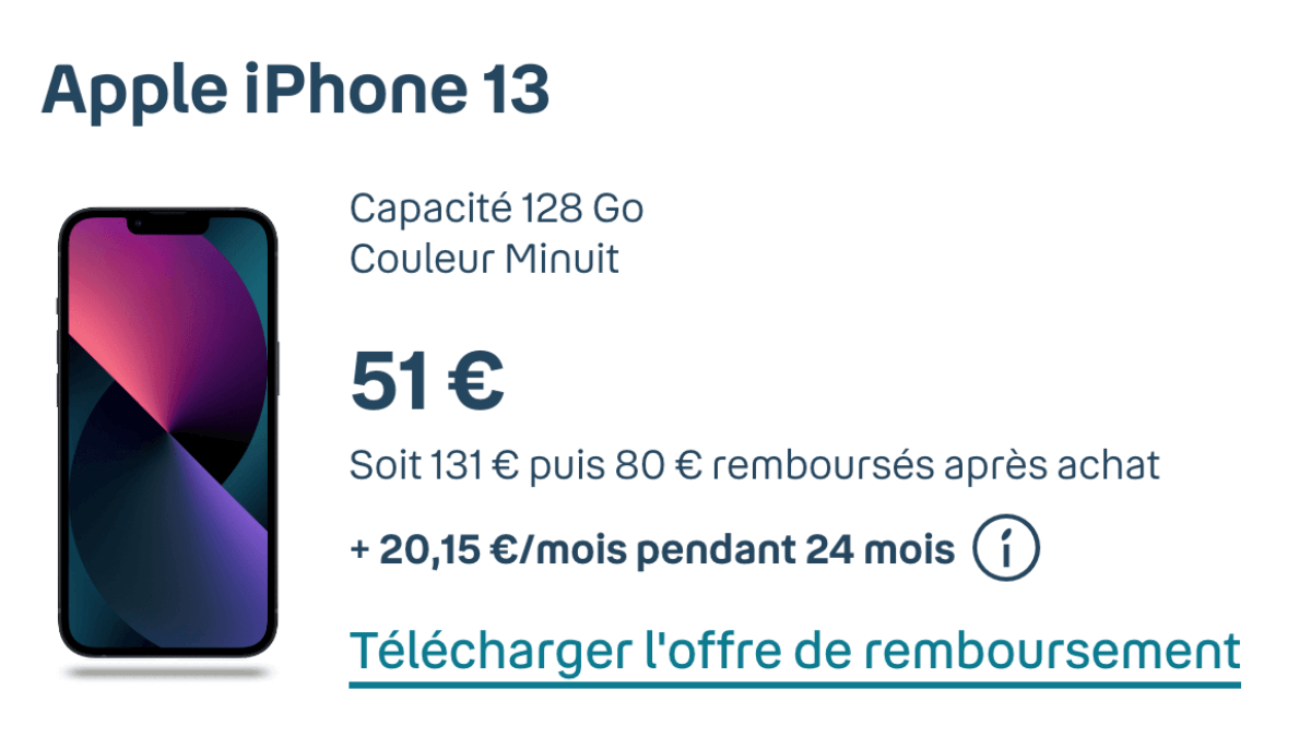 iPhone 13 en promotion chez Bouygues Telecom