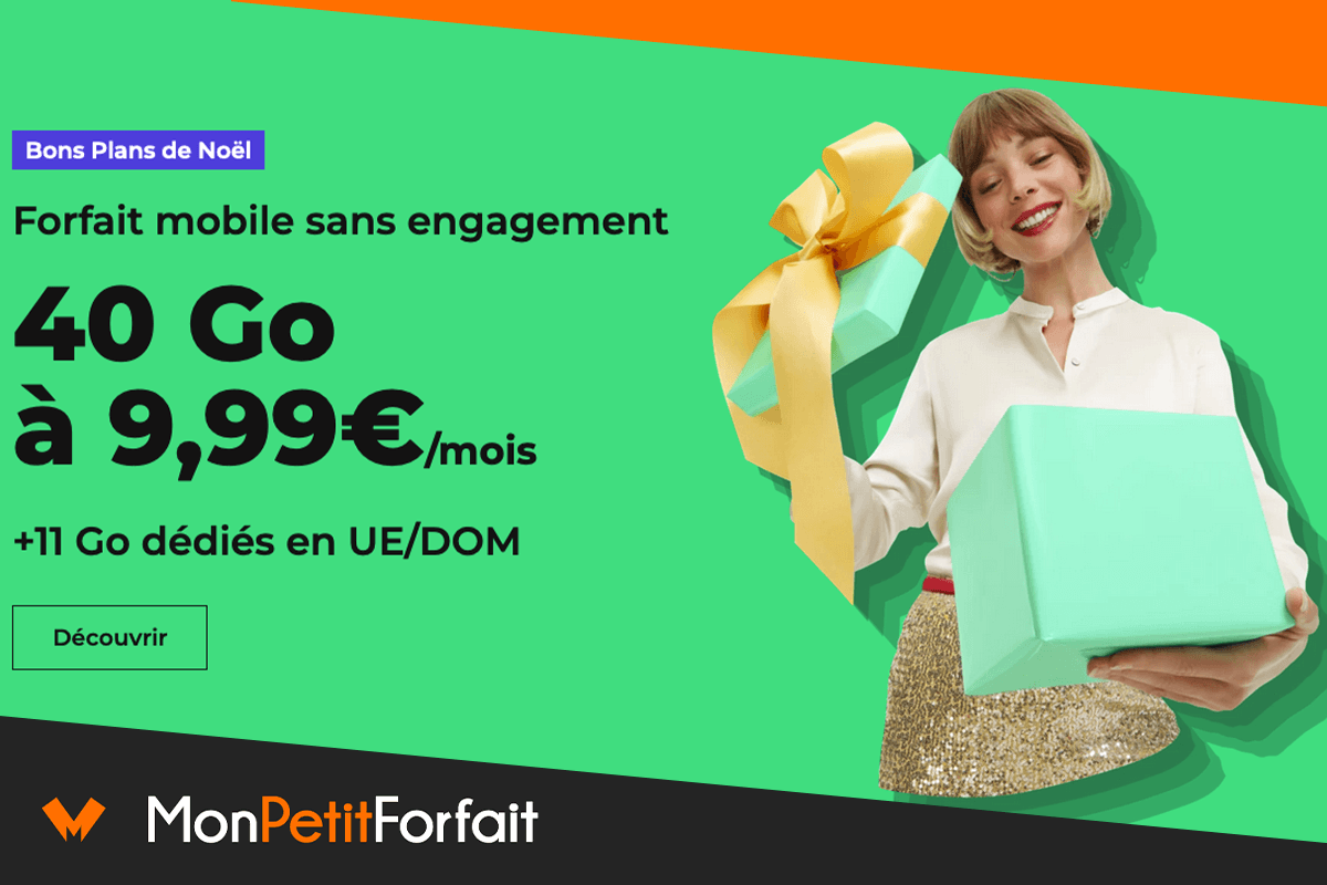 Deux forfaits sans engagement de RED by SFR à prix-cadeau pour Noël