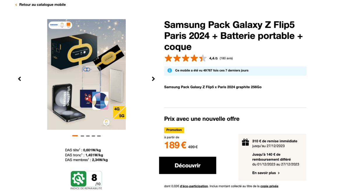 Pack spécial sur le Samsung Galaxy Z Flip 5