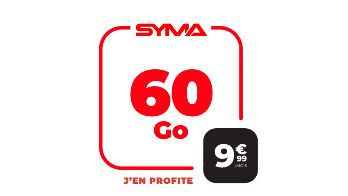 Le forfait pas cher 60 Go en promotion chez Syma Mobile