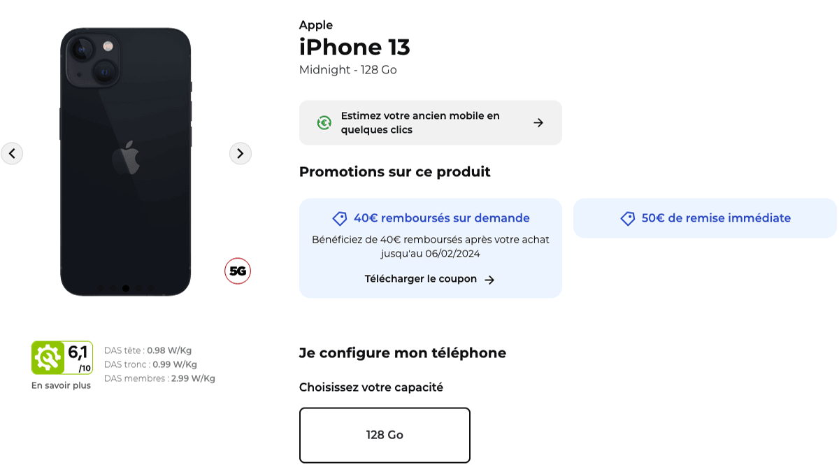 iPhone 13 pas cher Free