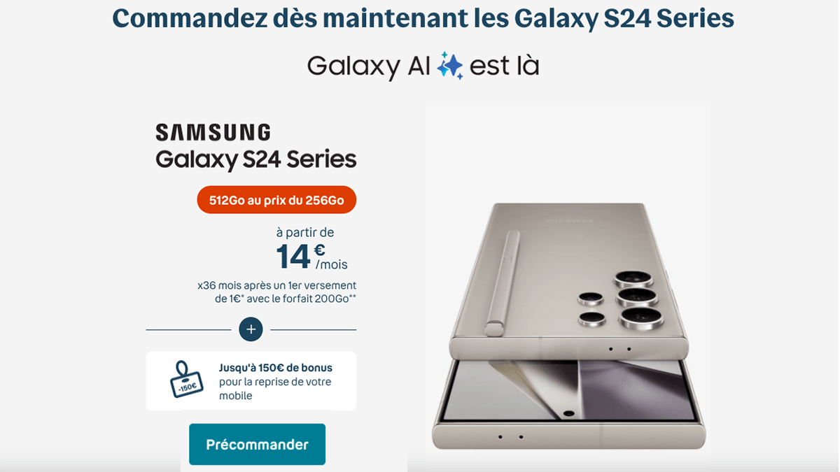 Galaxy S24 Bouygues Telecom