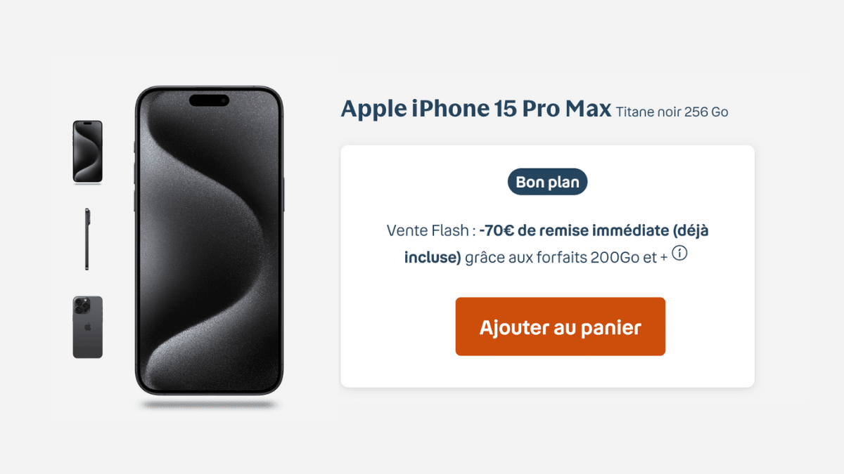 iPhone 15 Pro Max avec remise