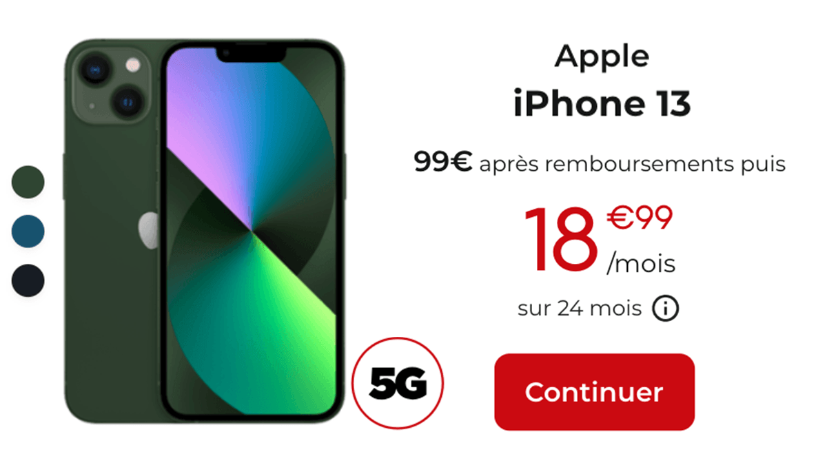 Free iPhone 13 pas cher location