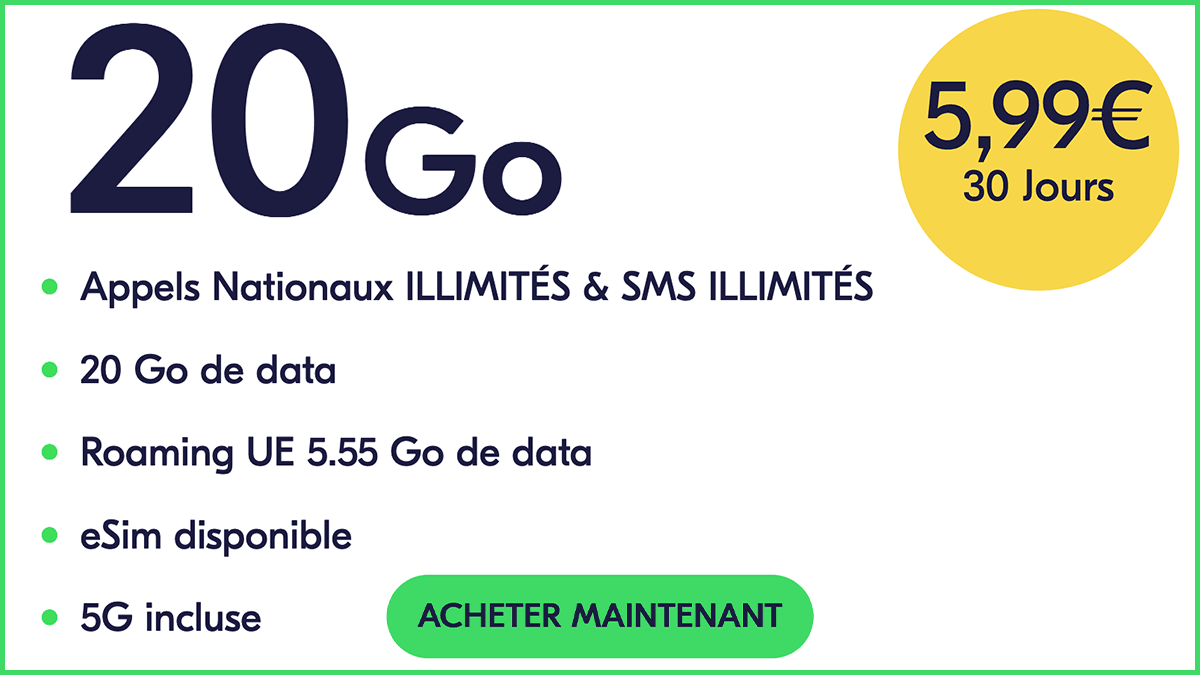 Forfait 5G Lycamobile 