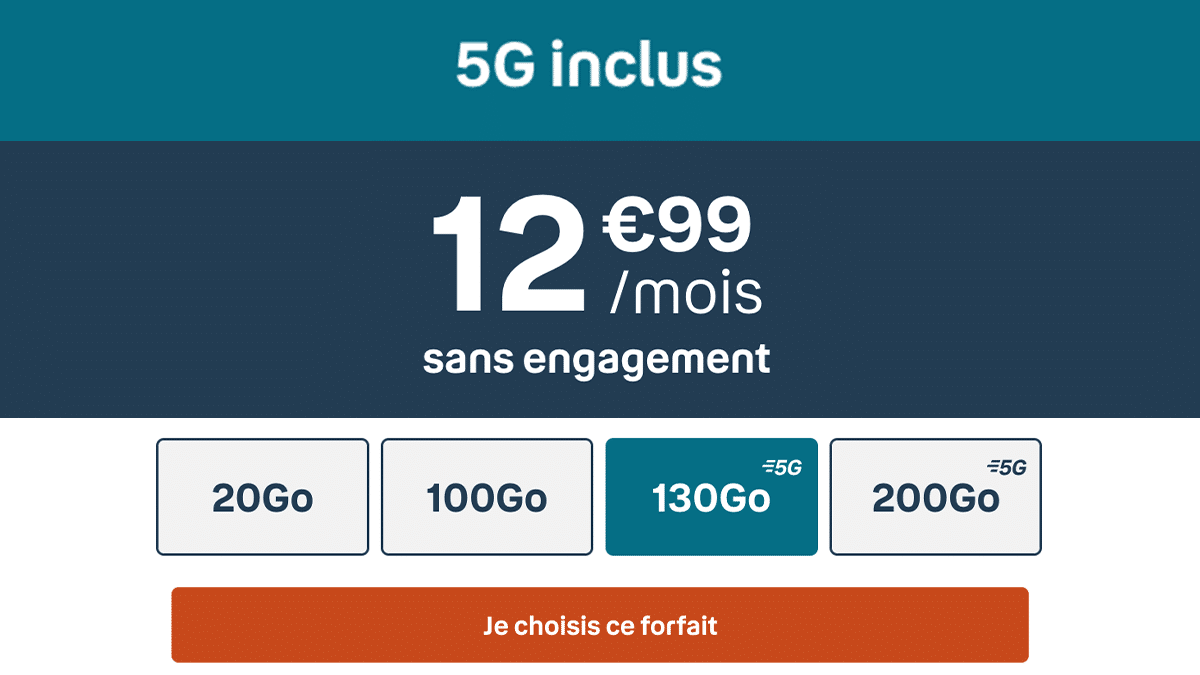 Nouveau forfait mobile 5G de 130 Go chez B&You pour 12,99€ — free download