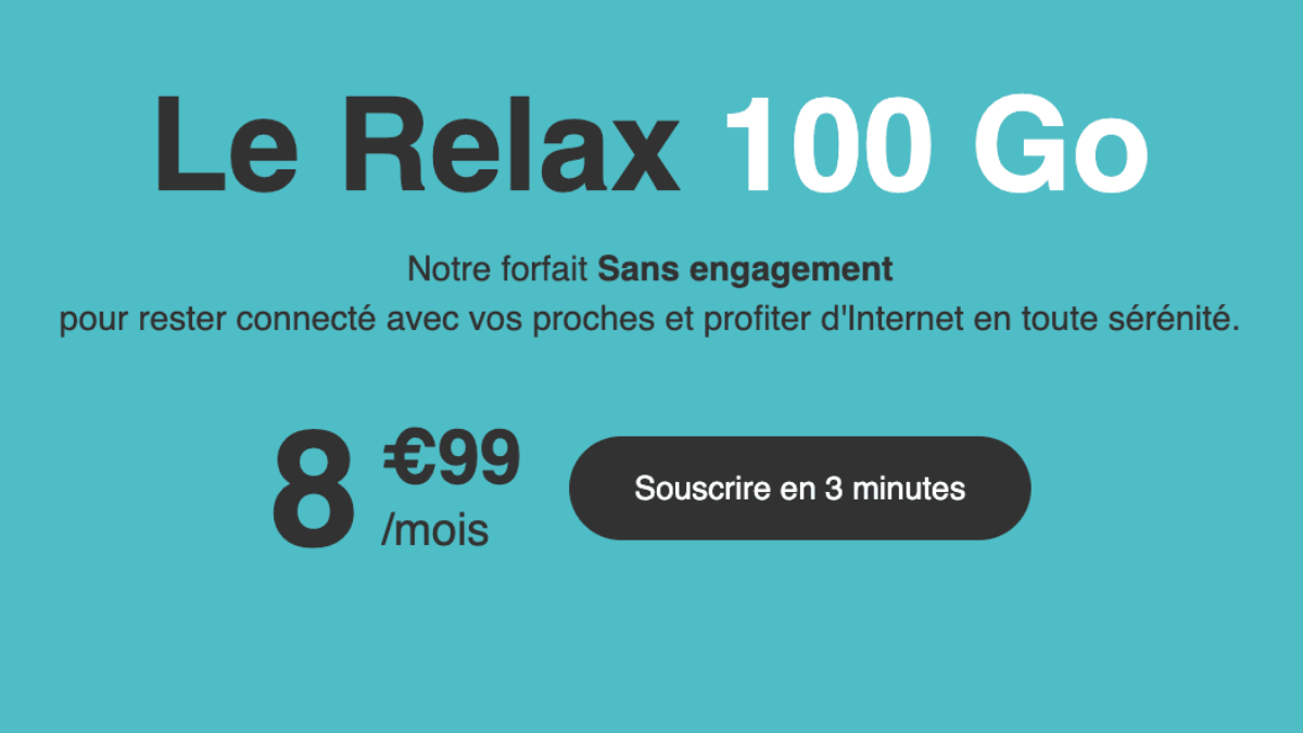 Forfait 100 Go "Le Relax" de Coriolis