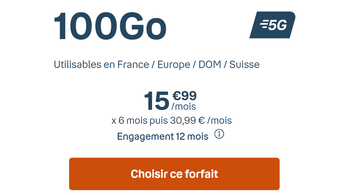 Bouygues Telecom forfait 100 Go premium