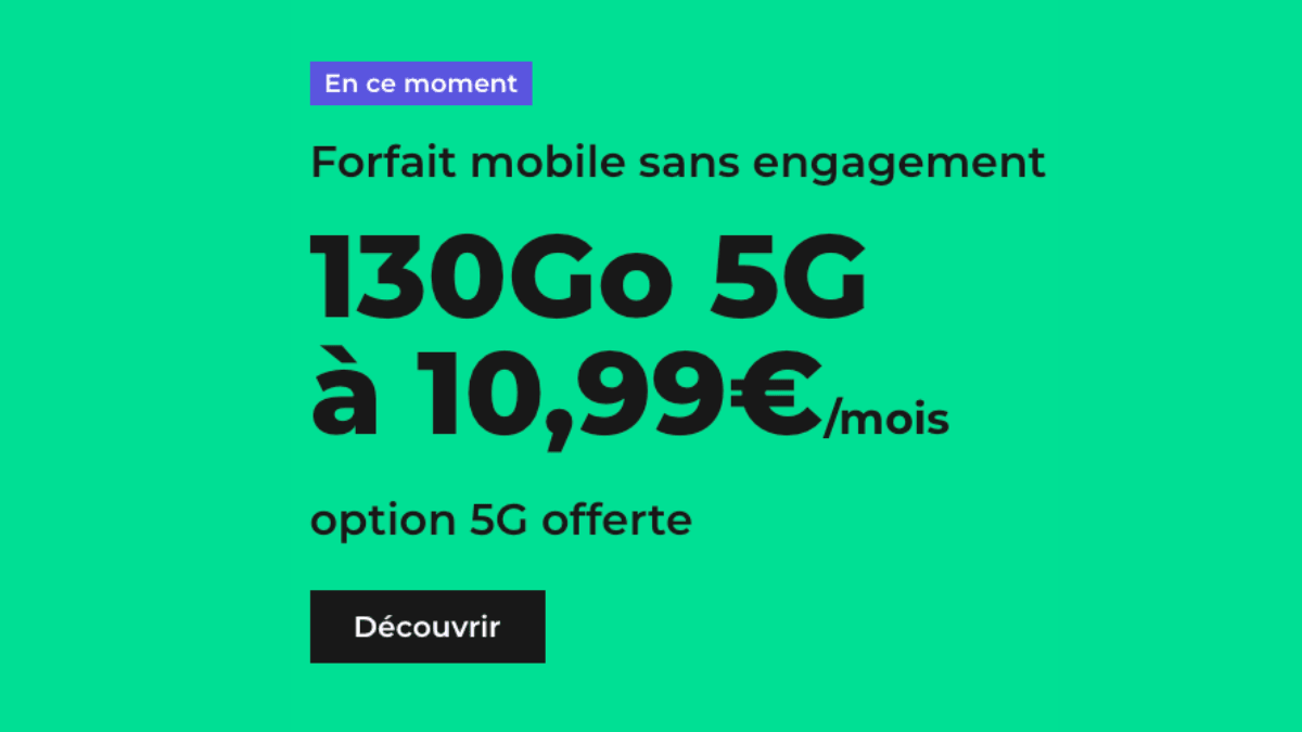 Forfait mobile de RED by SFR avec la 5G