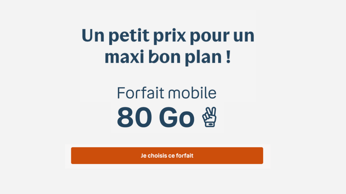 Forfait mobile BYou 80 Go