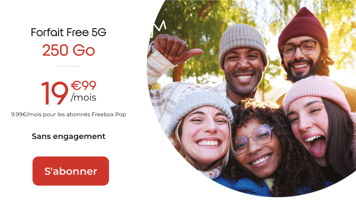 Forfait Free 5G avec le smartphone premium
