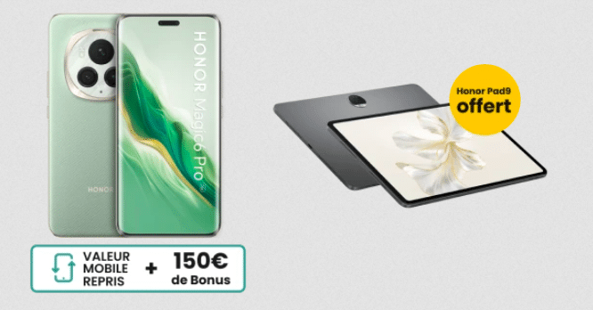 L'offre SFR sur le Honor Magic6 Pro avec une tablette offerte