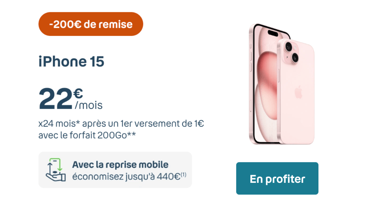 L'iPhone 15 est en promotion